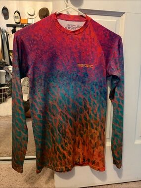 Women's Long-Sleeve Performance Top — Vibrant Multi-Color
